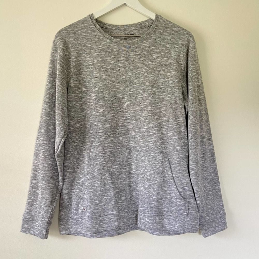 Lacoste Sleepwear Loungewear Grey Sweatshirt Size Small